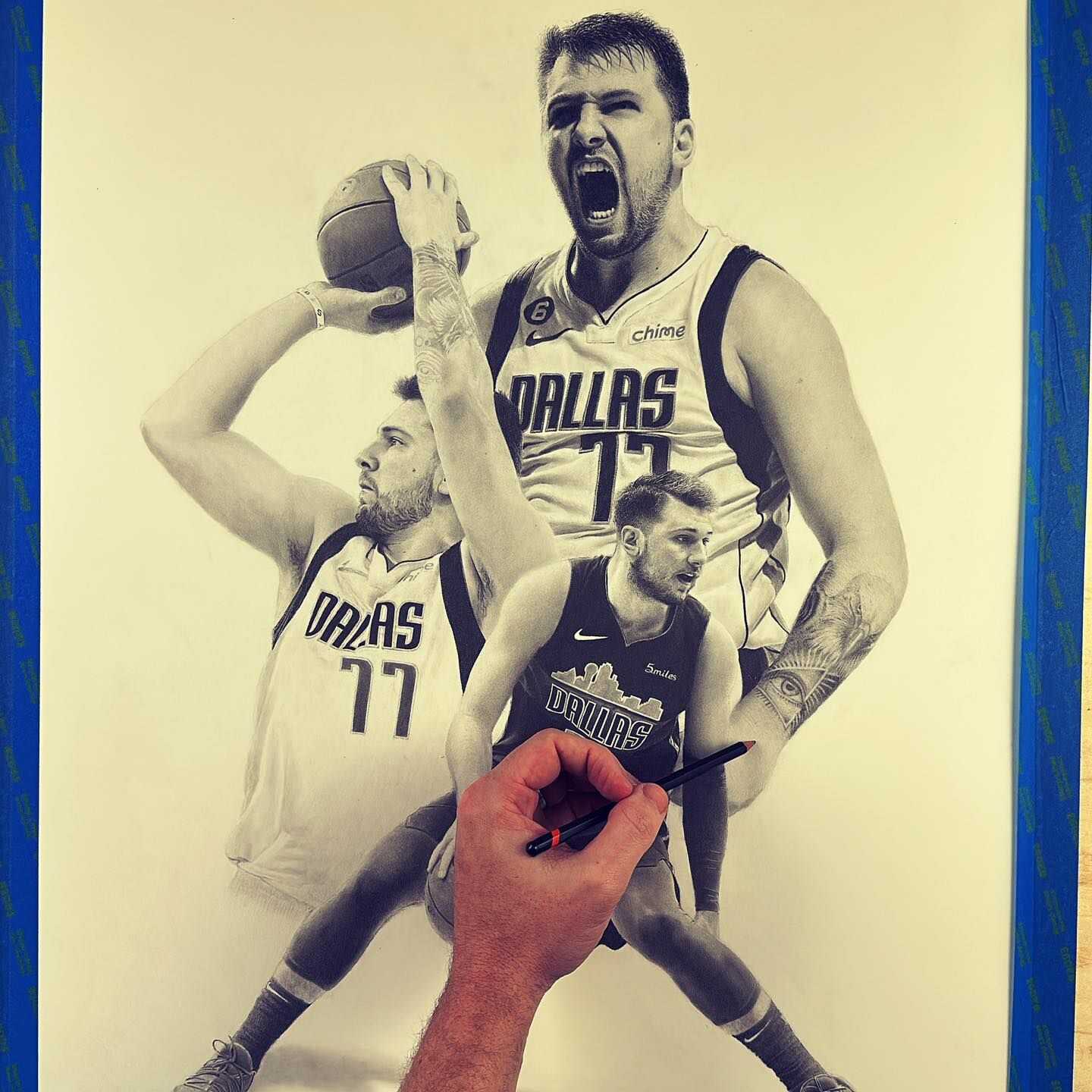 사진으로 착각하는 연필 그림